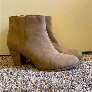 Tan booties